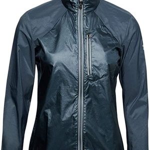 Under Armour Women's Small Outdoor Impasse Wind Jacket 1350958 Blue Black‎